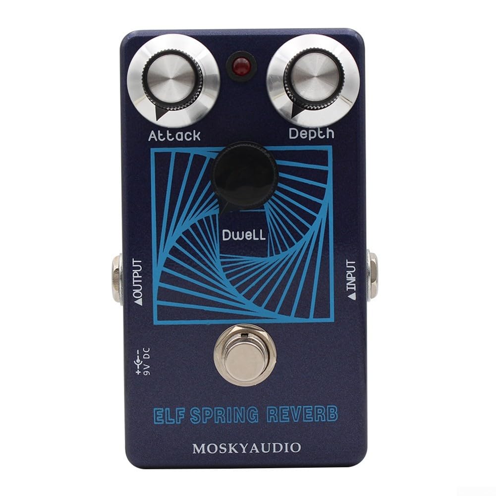 Reverb-Effektpedal für MOSKYAUDIO Für ECHO Gitarre, Erzielen Sie einzigartige Soundscapes mit Tiefenregelung und Vorverzögerungseinstellungen