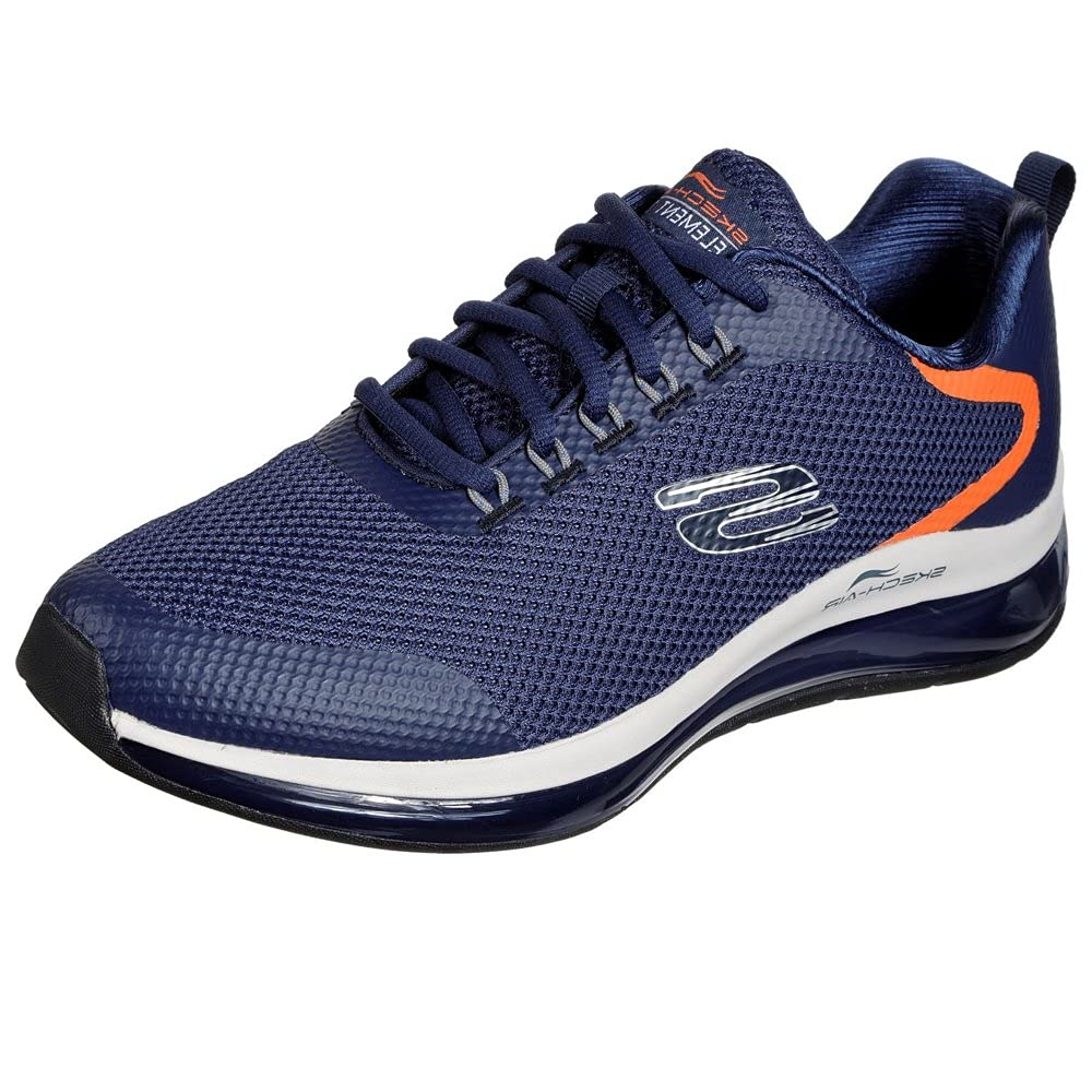 Skechers SKECH-​AIR ELEMENT 2.0 LOMARC, Zapatillas Bajas Hombre, Navy Mesh/ Synthetic Trim, 43 EU