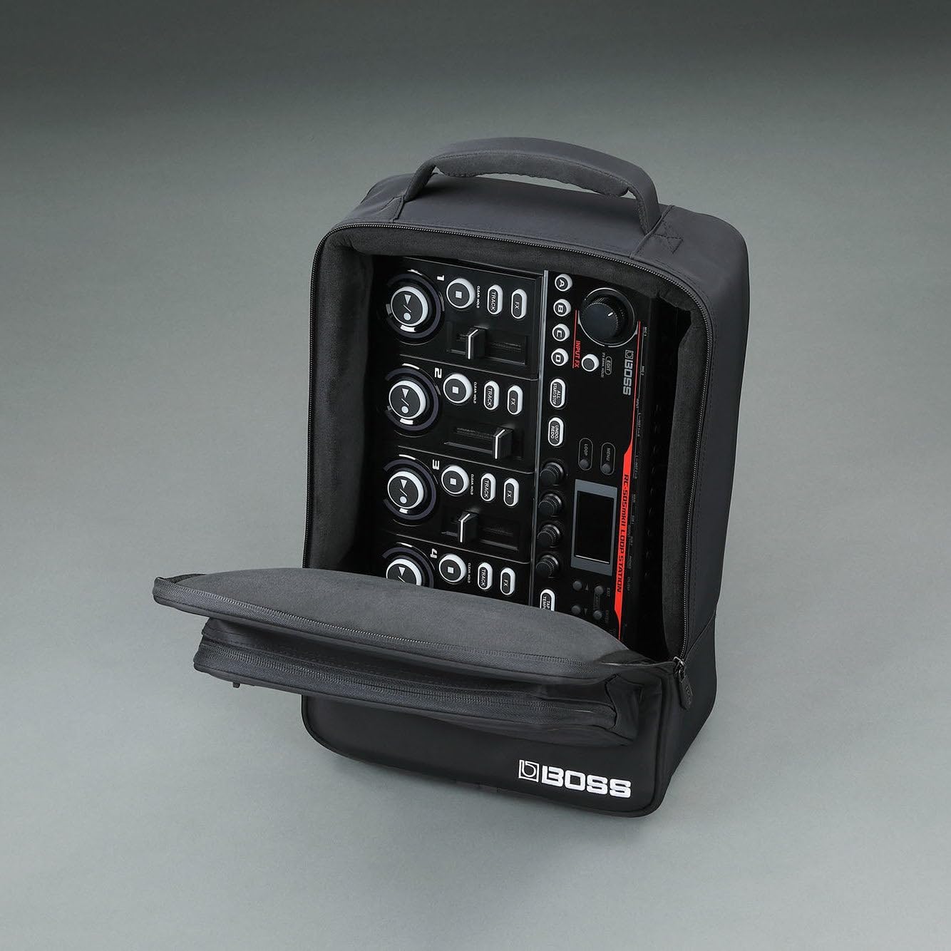 BOSS Torba transportowa CB-RC505, oficjalny plecak dla Loop Stations RC-505mkII i RC-505, Kieszeń na laptopa/tablet, Zewnętrzna kieszeń na mikrofon, zasilacz sieciowy i inne