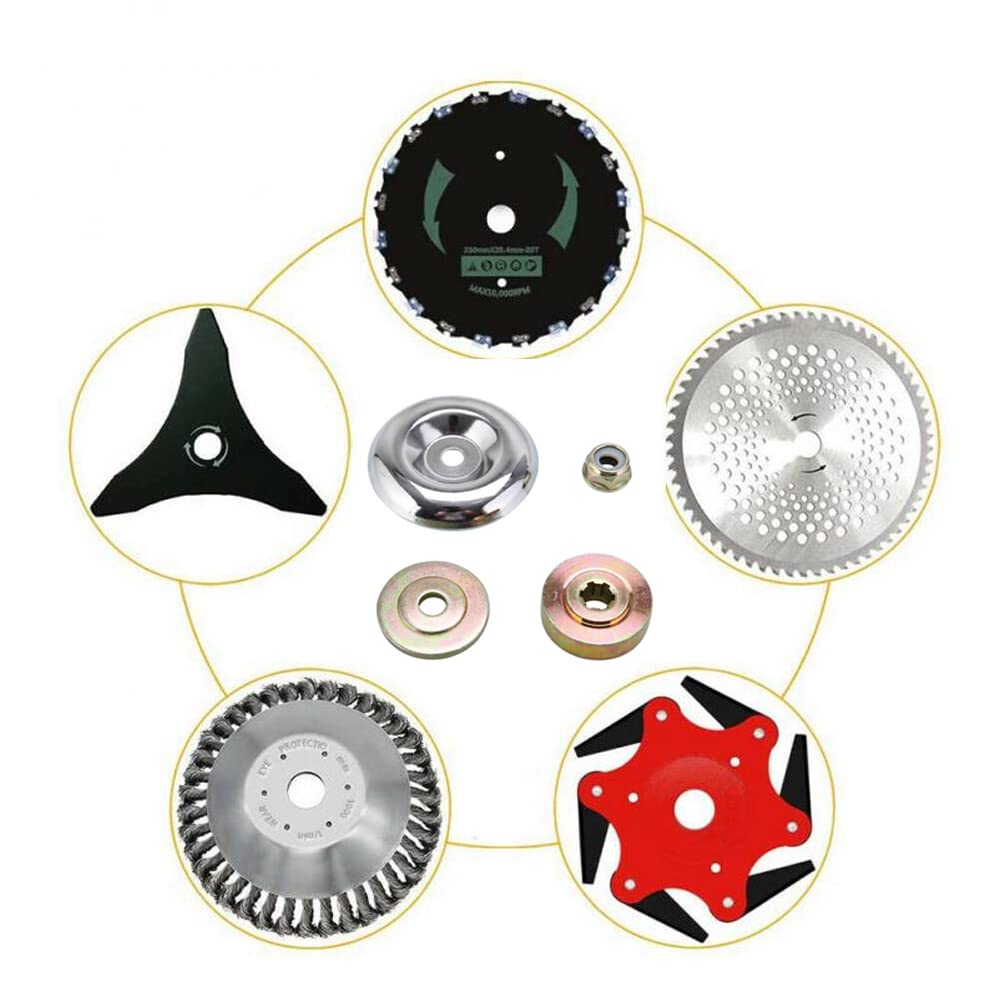 Kit 6 Pezzi Fissaggio Lama Tosaerba - Adattatore Per Decespugliatore E Tagliaerba - Foto 4