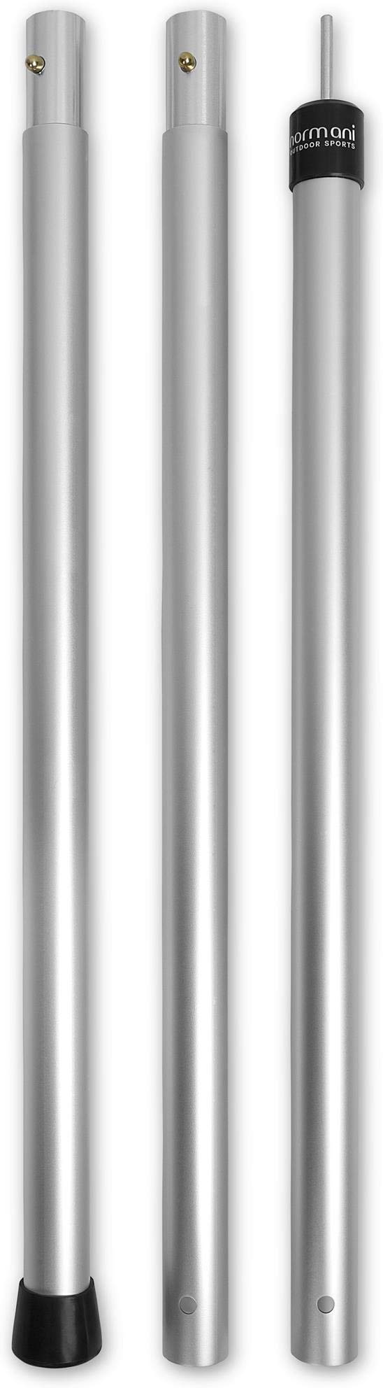 normani Aufstellstange Zeltstange Stützstange aus Aluminium 120 bis 180 cm - 3 Segmente für Vor-Zelt, Sonnensegel, Tarp, Plane, Überdachung oder Markise - Extrem Druckfest