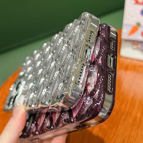 Miniatura 4 de KERZZIL Funda de lujo con diseño de sirena 3D compatible con iPhone 13 Pro Max, bonita funda de TPU suave chapado en oro para mujeres y niñas