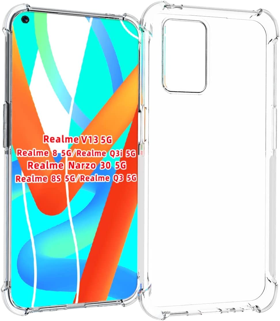 PrimeLike Shockproof Bumper Ultra Clear Slim Anti-Slip Grip Soft Flexible Back Cover for Realme 8 5G / RMX3241 (Transparent) (B09BR9QDC9) Amazon Price History, Amazon Price Tracker
