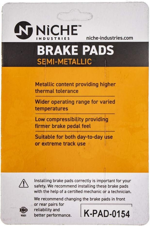 NICHE Brake Pad Set for Yamaha YZF R1S R6 R1M 2CR-25806-00-00 2C0-25805-00-00 Front Rear Semi-Metallic
