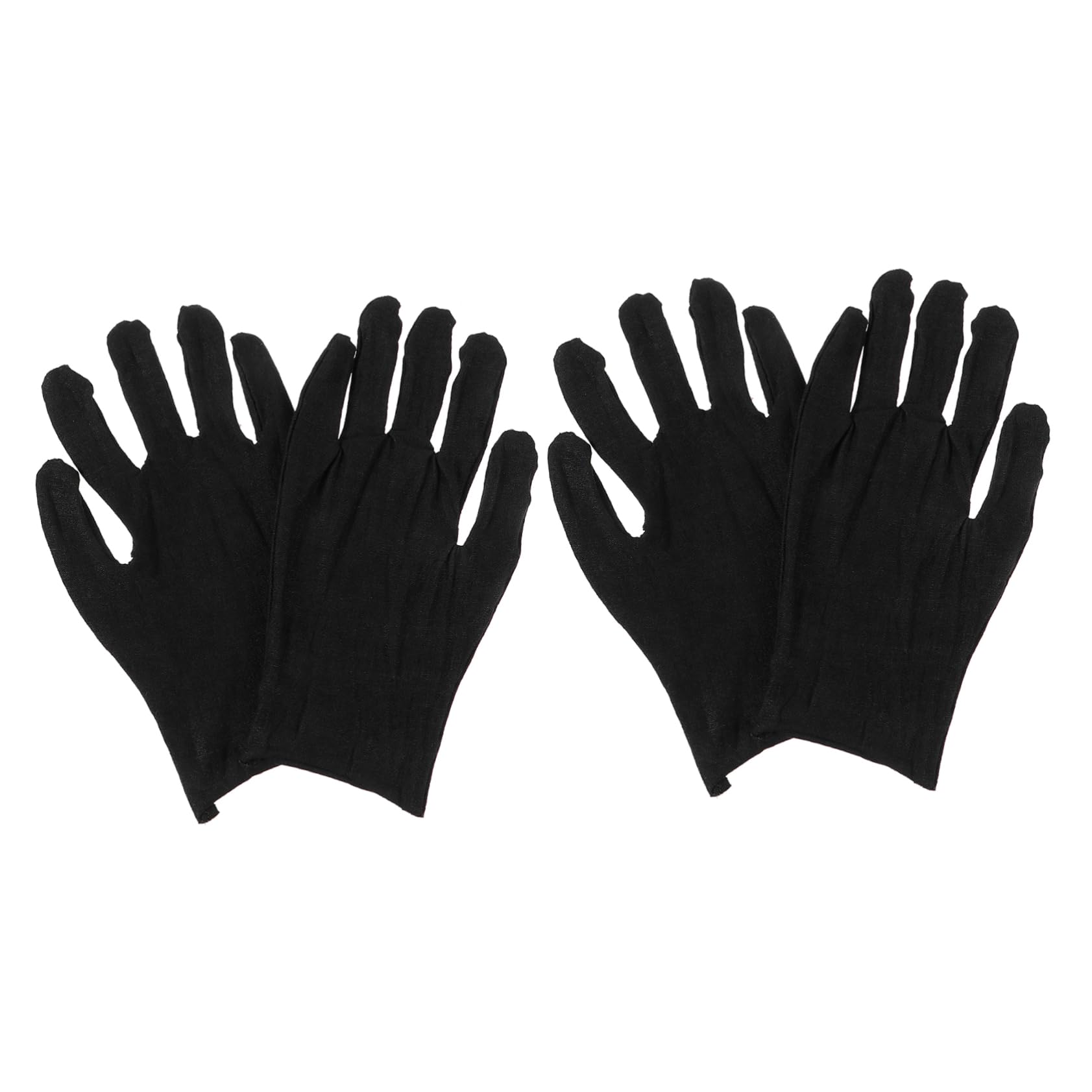 24paare Schwarze Baumwollarbeits-handschuhe Verstärkt Schmutzabweisend Für Garten Haushaltsarbeiten Optimaler Und