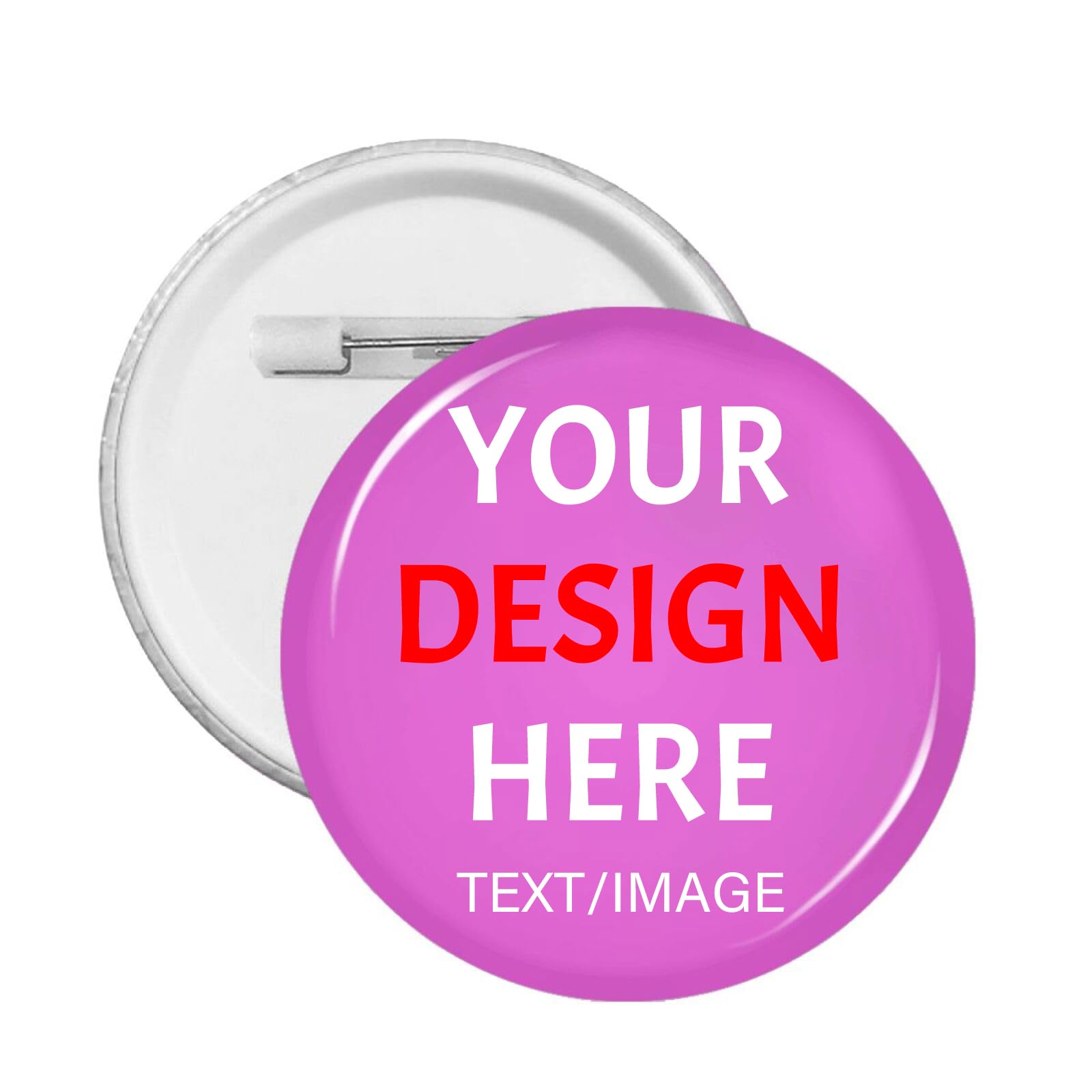 Custom Pins With Your Picture Text Logo Name Photo, Personalized Pins Buttons Custom Gift