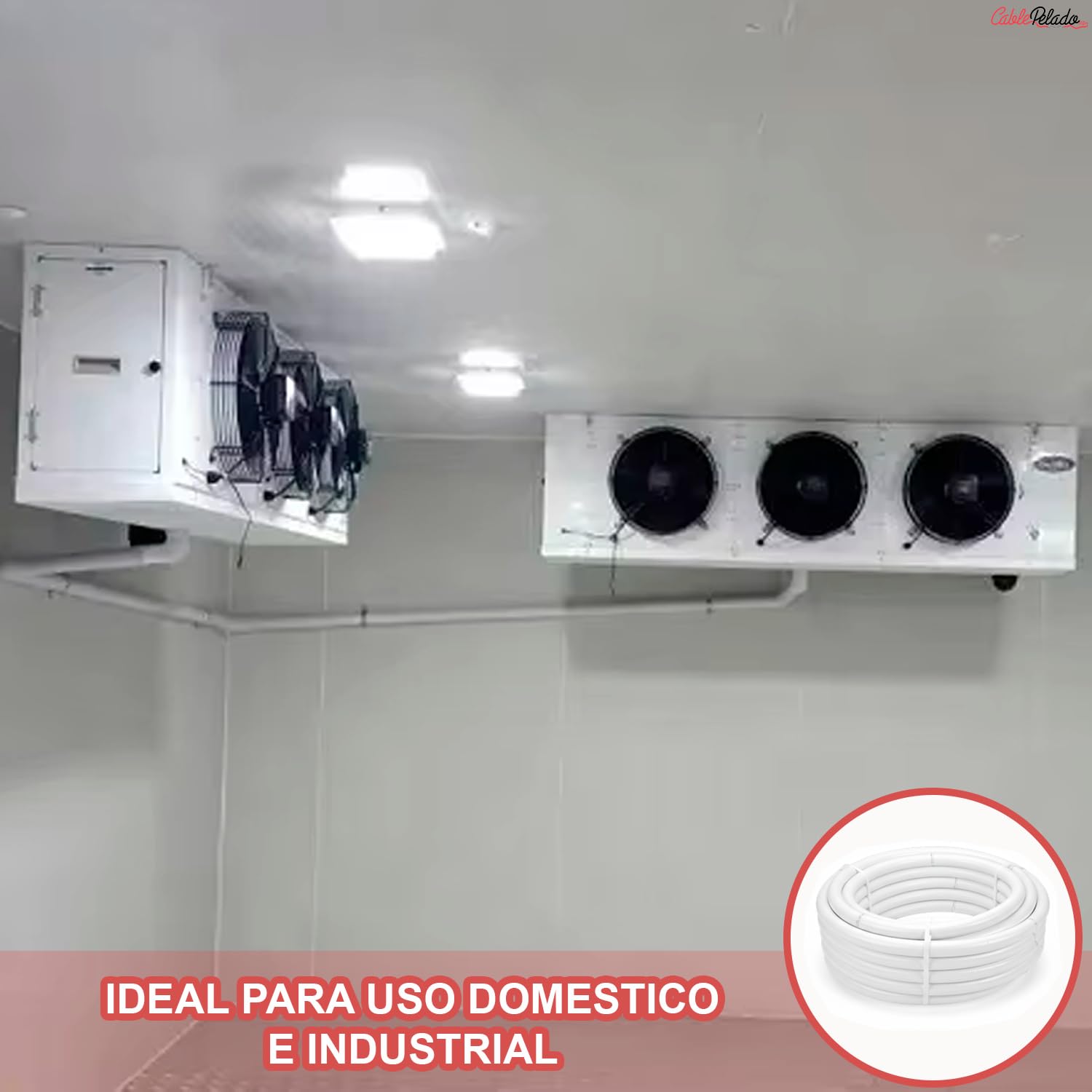CABLEPELADO - Tubo Flexible Hidrotubo de PVC 16 x 20 mm | Bobina de 25 Metros | Resistente a Presión 30 Bar y Productos Químicos | Blanco