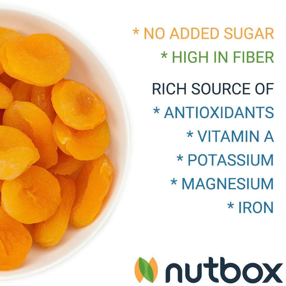 Nutbox | Dried Apricots Turkish | 2 pounds (32 ounces), No Added Sugar, Naturally Sweet, Gluten Free, Good Source of Vitamin E and Potassium Packed fresh in Resealable Bulk Bags