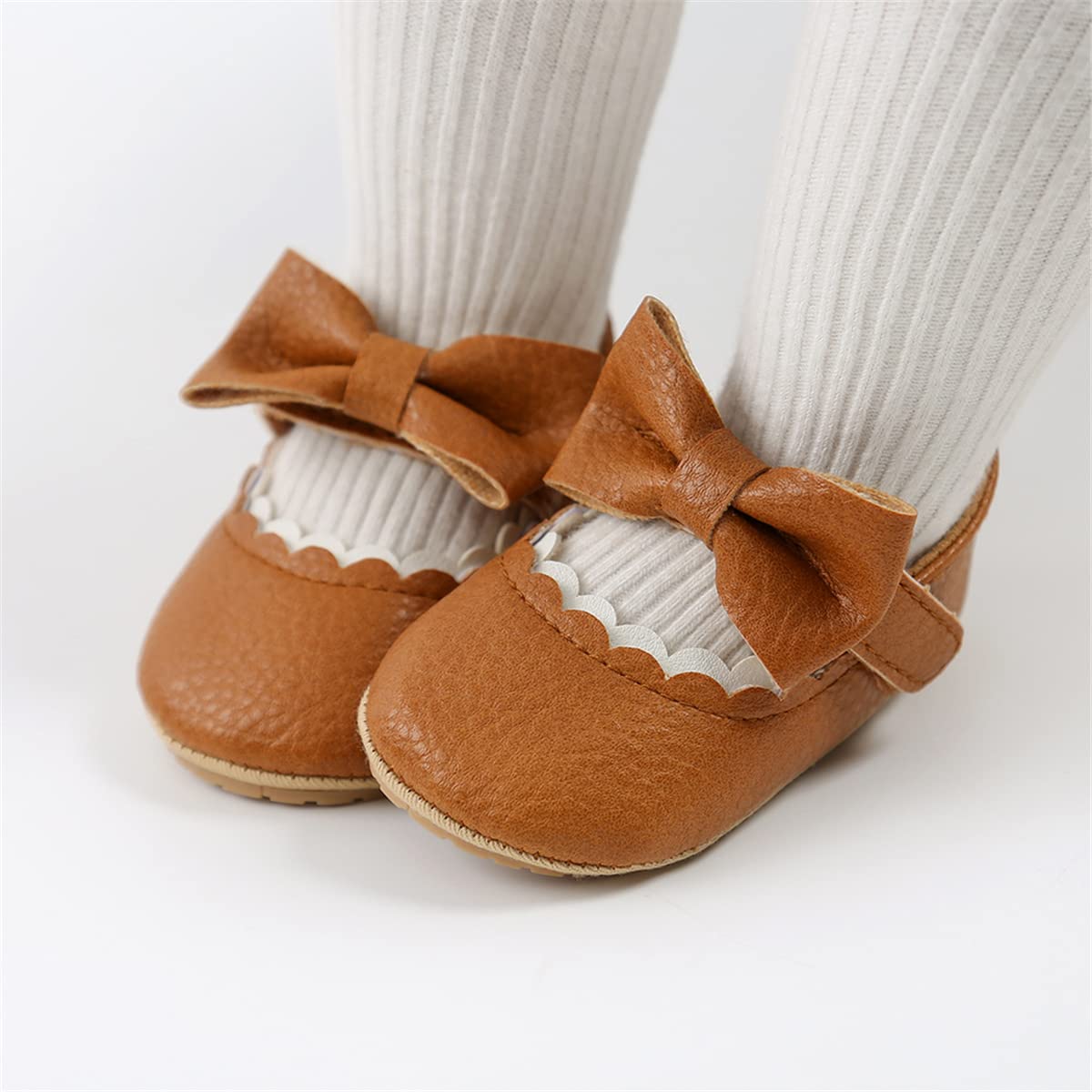 COSANKIM Mary Jane Baby dziewczęce antypoślizgowe płaskie buty z gumową podeszwą