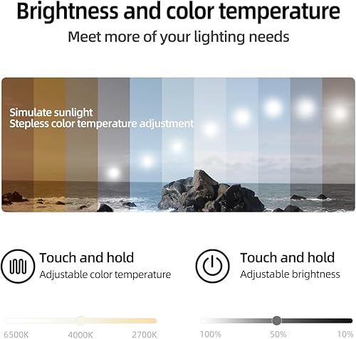 Miniatura 7 de Espejo de baño LED dorado, espejo inteligente de 36 x 28 pulgadas con sensor de movimiento infrarrojo, antiniebla, regulable continuo y ajuste de