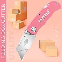 Vista 8 de DIYSELF Paquete de 4 cuchillos utilitarios, cortadores de caja para fines ligeros, cuchillo de afeitar, cuchillo cortador de caja para dibujos