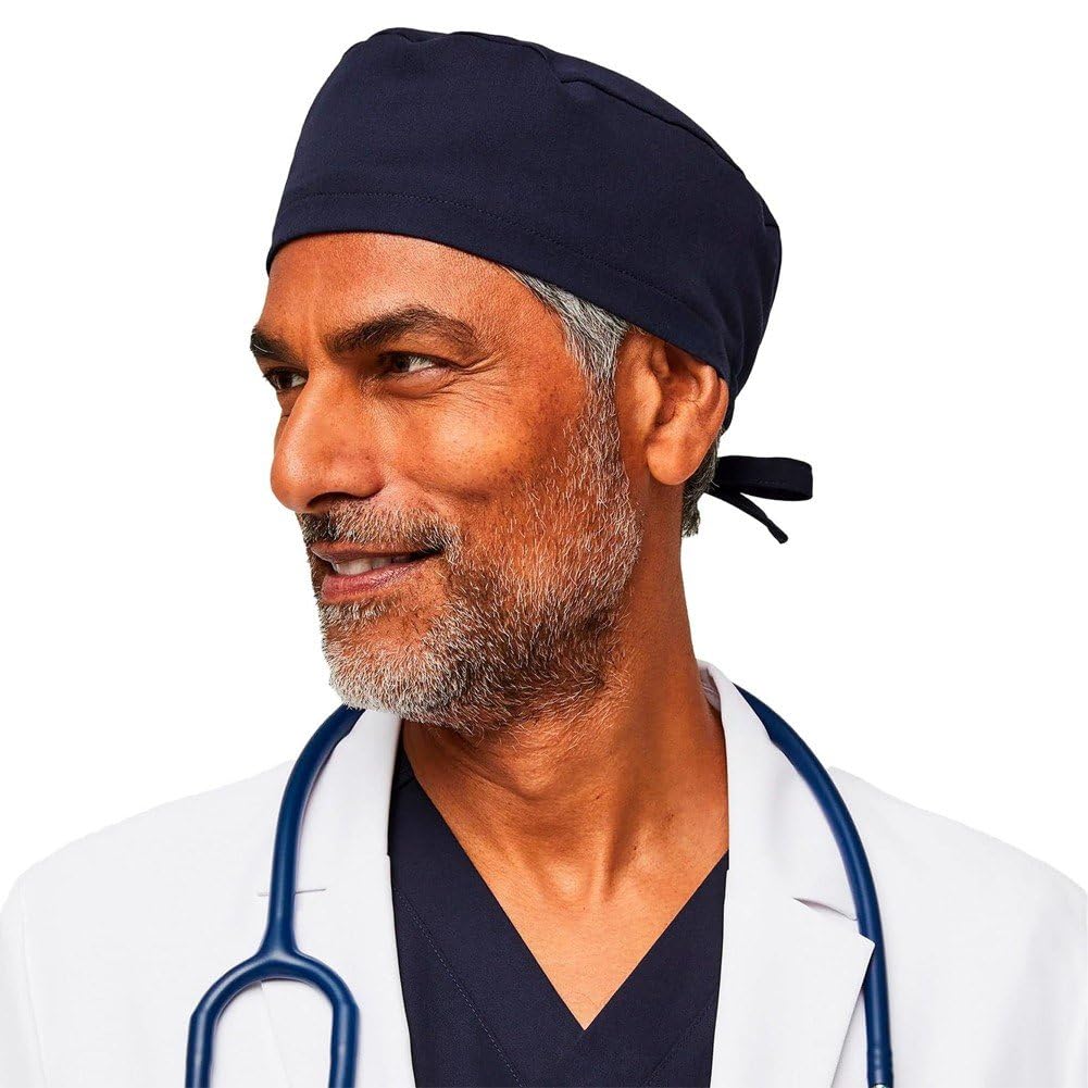 Unisex Scrub Cap z regulowanym krawatem klasyczny chirurg lekarz pielęgniarka czapki robocze chirurgiczne czapki do szorowania uniwersalna czapka spa