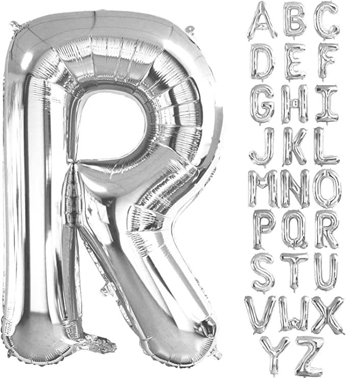 PARTY Foil Balloon (Letter R) Air and Helium Quality's Available All ...