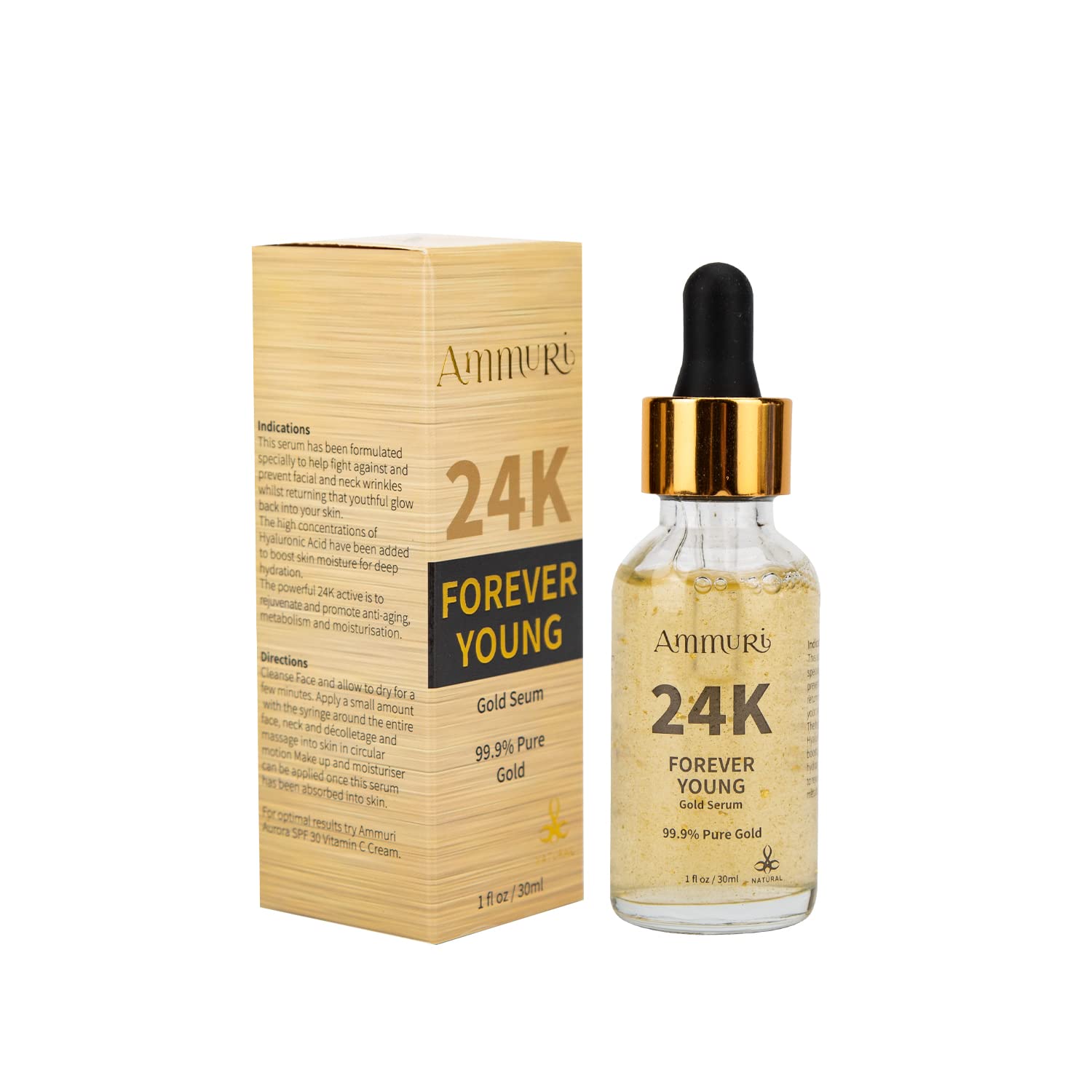 24K Gold Serum: Anti-Aging Elixir for Glowing Skin - Dark Circles, Fine Lines, Hyaluronic Acid - UK's Bestseller