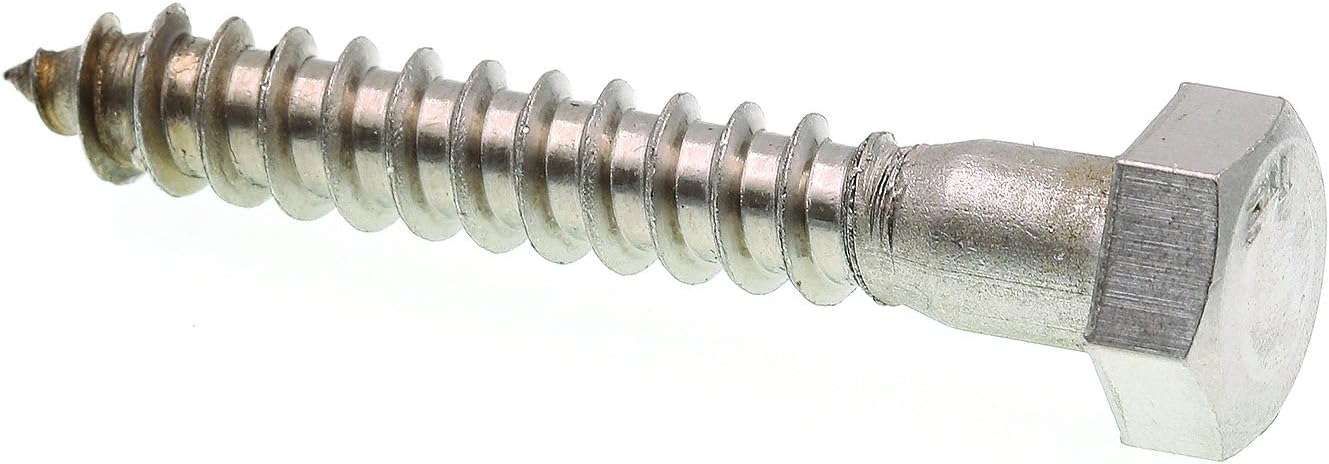 Prime-Line 9055610 Hex Lag Screws, 5/16 In. X 2 In., Grade 18-8 Stainless Steel (25 Pack)