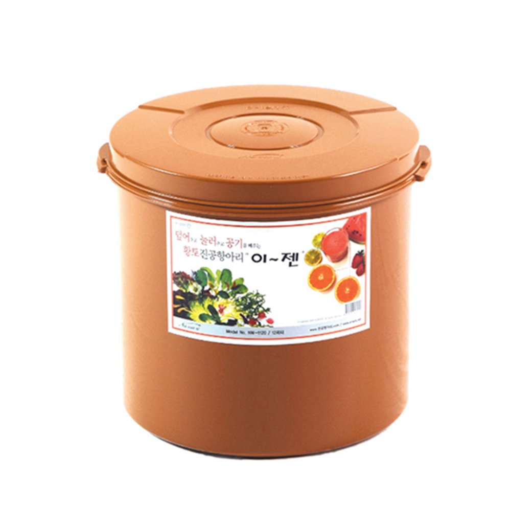 E-Jen Premium Kimchi, Sauerkraut Container Probiotic Fermentation with Inner Vacuum Lid Round (5.8 gal/ 22L)