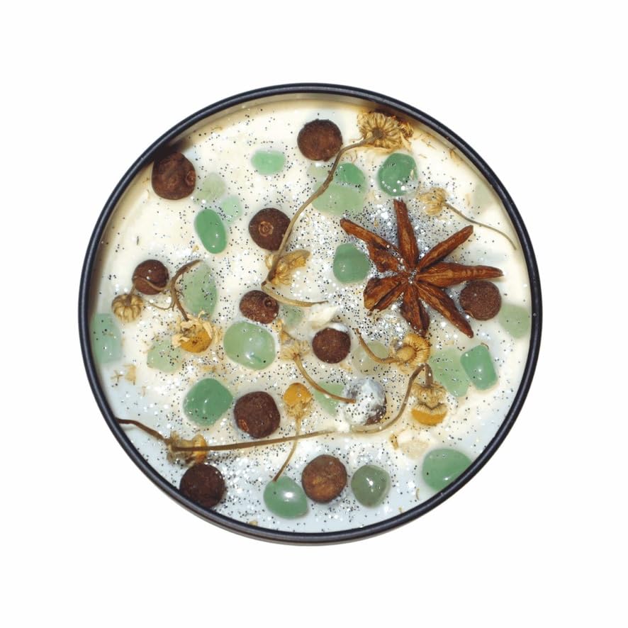 Miniatura 5 de Lucky Mfer Green Aventurine Crystal Candle for Good Luck and Fortune, Dragons Blood Scented, Handmade Lucky Charm Candles, Black Owned Gifts for