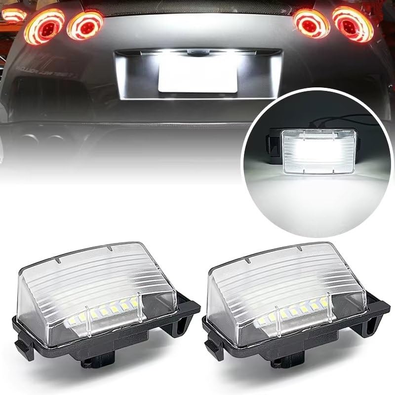Luces de matrícula para Nissan Pulsar N16 juego de plafones traseros compatibles 26510CD00A 3