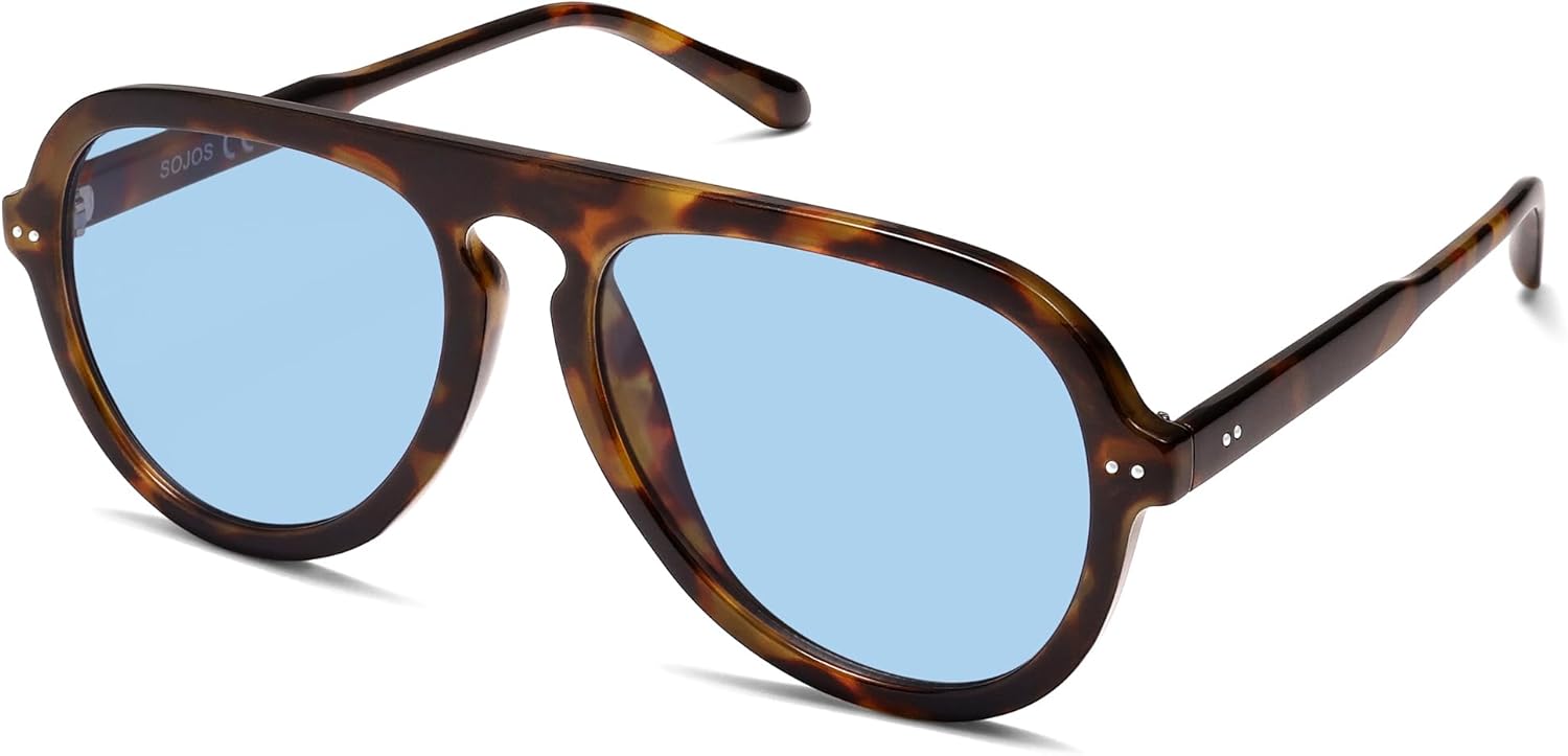 SOJOS Retro Aviator Sunglasses Womens Mens Vintage Plastic Frame Shades Lentes De Sol Para Mujer SJ2255