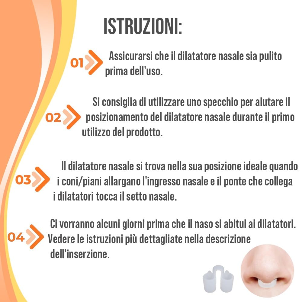 Dilatatore Nasale per il Sollievo Sinusale (Confezione da 12, Dimensioni Medio) Bocchette Morbido – Dispositivo antirussamento riutilizzabile per godersi una tranquilla notte di sonno