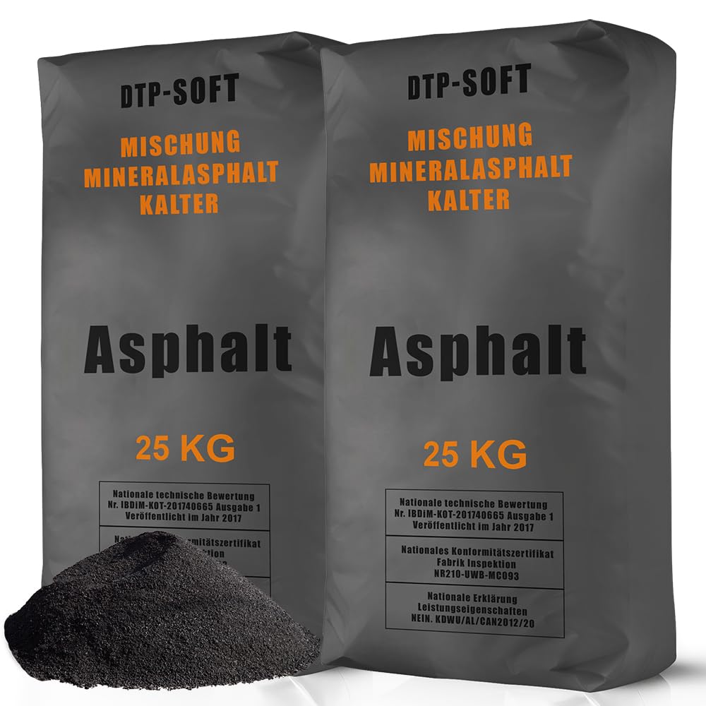 Asfalto en frío, 0-8 mm, reparación, asfalto, mezcla en frío (50 kg)