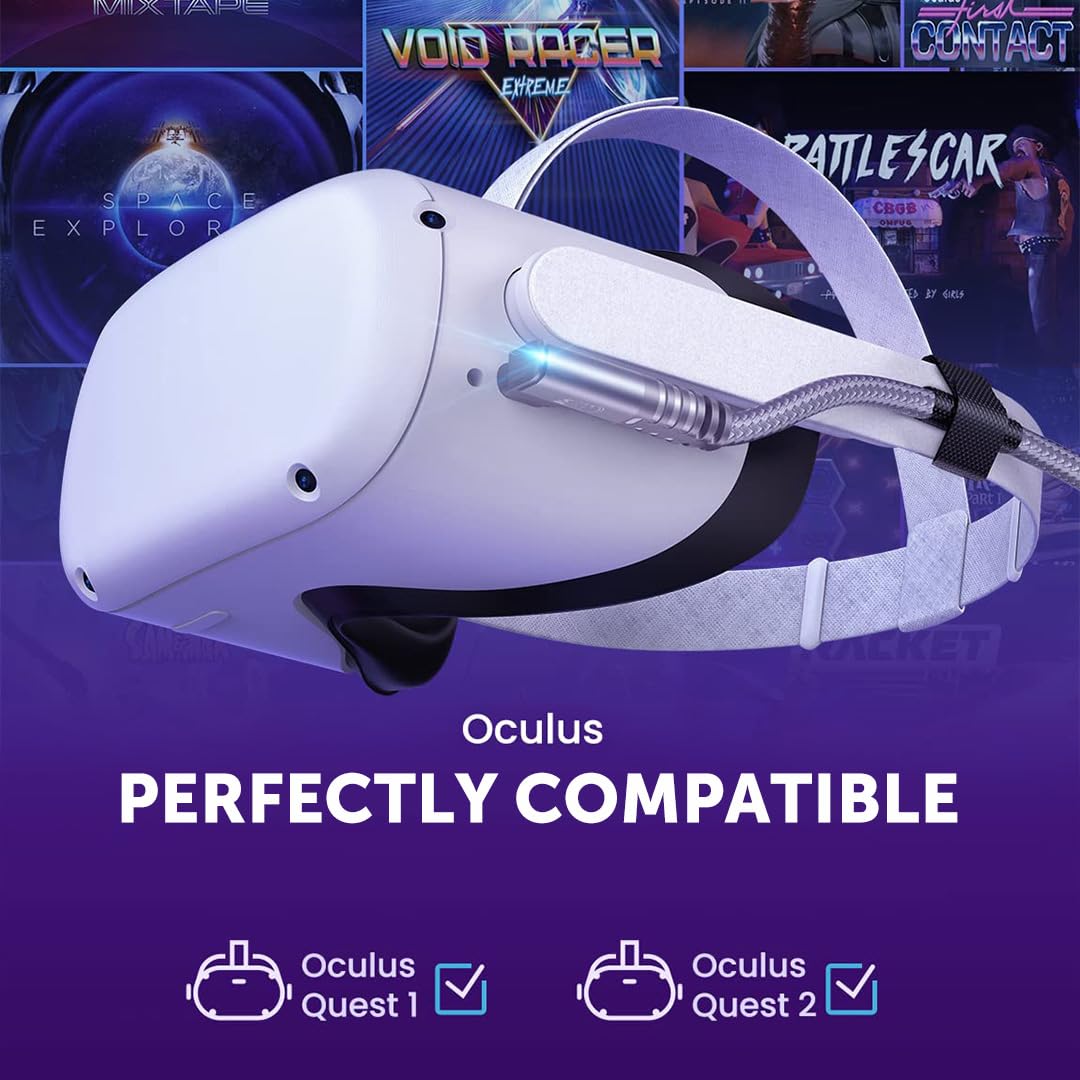 Peachz 5M Link Cable for Meta Quest 2, Quest 3, Pico 4, and PC VR