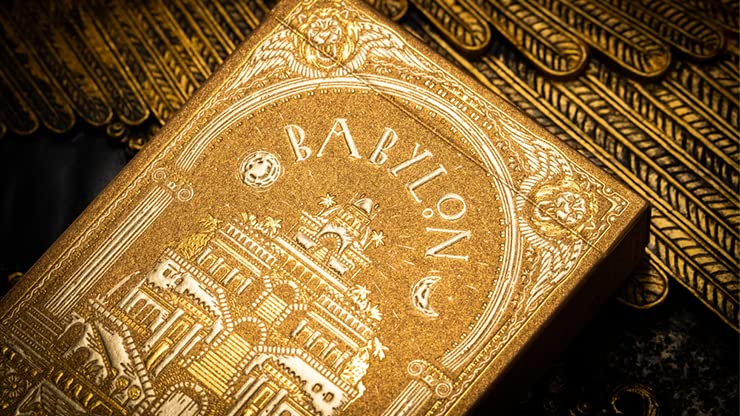 MJM Babylon Golden Wonders Foiled Edition Playing Cards by Riffle Shuffle