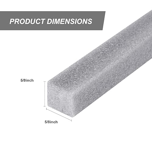 Miniatura 2 de Varilla de respaldo de 65 pies para huecos y juntas, protector de calafateo de espuma, forma cuadrada, tira de respaldo flexible para calafateo de