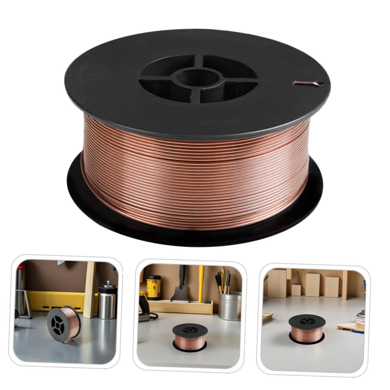 Alambre Núcleo Fundente Er70s-6 de Soldadura de Acero al Carbono Bobina 1,2 Mm, 1 Kg y Soldadura Industrial para Reparación en Construcción y Automoción