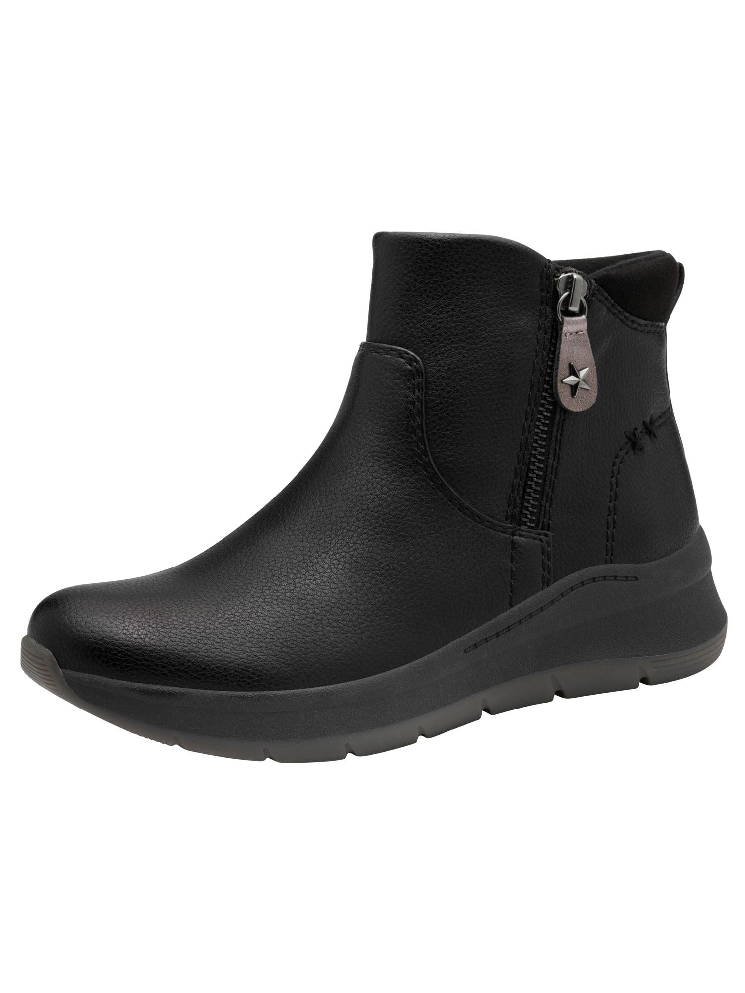 Jana Women’s Ankle Boots Ankle Height Vegan, Black, 6,5 UK