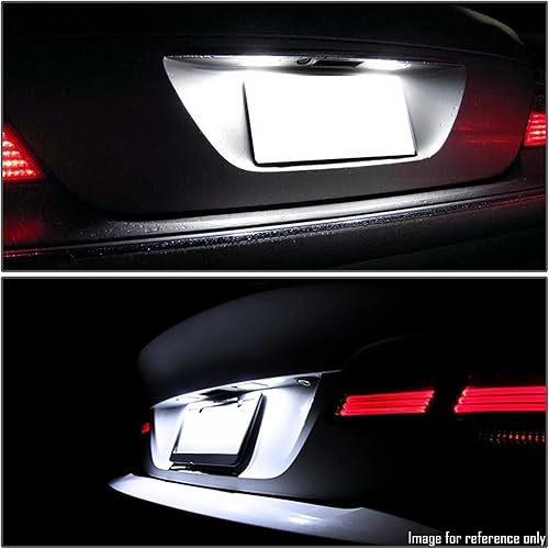 Miniatura 6 de NUVISION LIGHTING NVL-LPL-016 - Par de luces LED de carcasa negralente transparente para matrícula compatibles con Xterra 1994-2004  Frontier