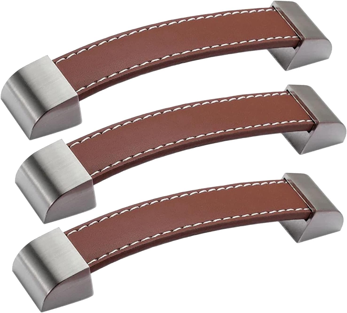 Kuayeocf 3Pcs Drawers Pull Modern Cabinet Kitchen Handles Pulls Knobs For Door Cabinets Wardrobe(,Hole Distance 128Mm)