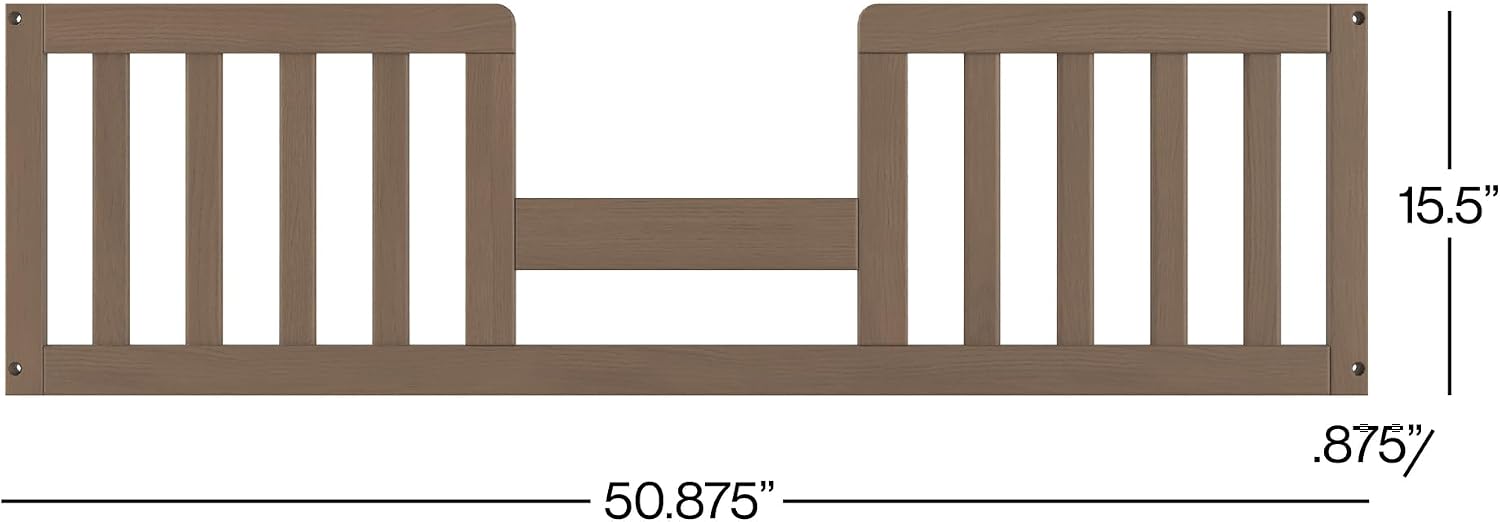 Child Craft Toddler Bed Guard Rail Converts Lucas 4-in-1 Convertible Crib into Toddler Bed, Made of Pinewood, Baby Safe Non-Toxic Finish (Dusty Heather)
