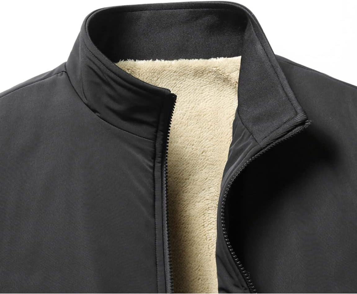 Amazon | [D.IIZOO] 裏ボア ジャケット メンズ スタンドカラー 裏起毛