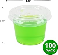 Vista 3 de Jello Shot recipientes transparentes para gelatina, con tapas transparentes., Fine, Transparente