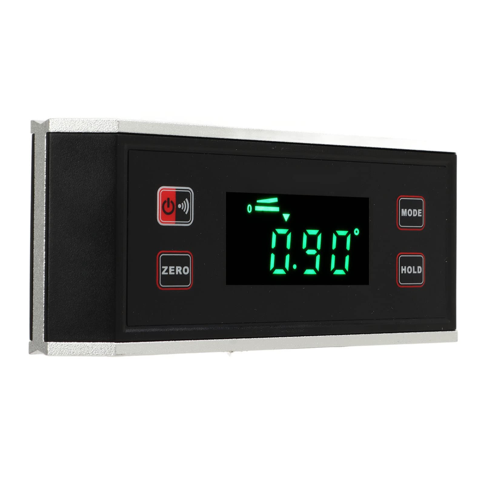 Goniometro Digitale Retroilluminato LCD, Schermo Inclinometro Digitale, Cercatore Angolare Inclinometro con Base Magnetica Impermeabile IP65 con Scanalatura a V