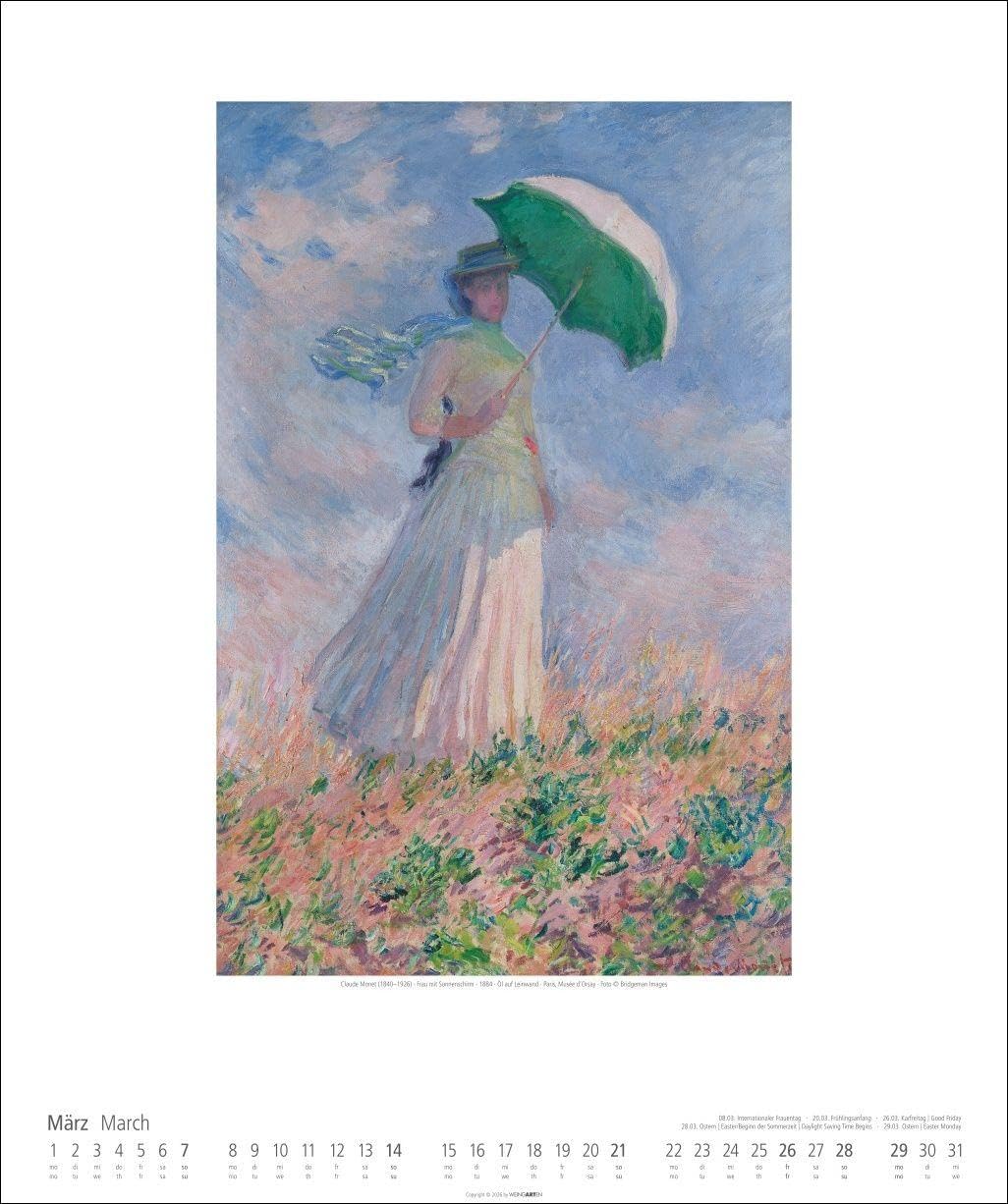 Claude Monet Im Garten Kalender 2027 - Im Garten: Mit den schönsten Gartenbildern des Impressionisten aus den Museen der Welt. Wandkalender 2027 Großformat für Kunstliebhaber. 46 x 55 cm
