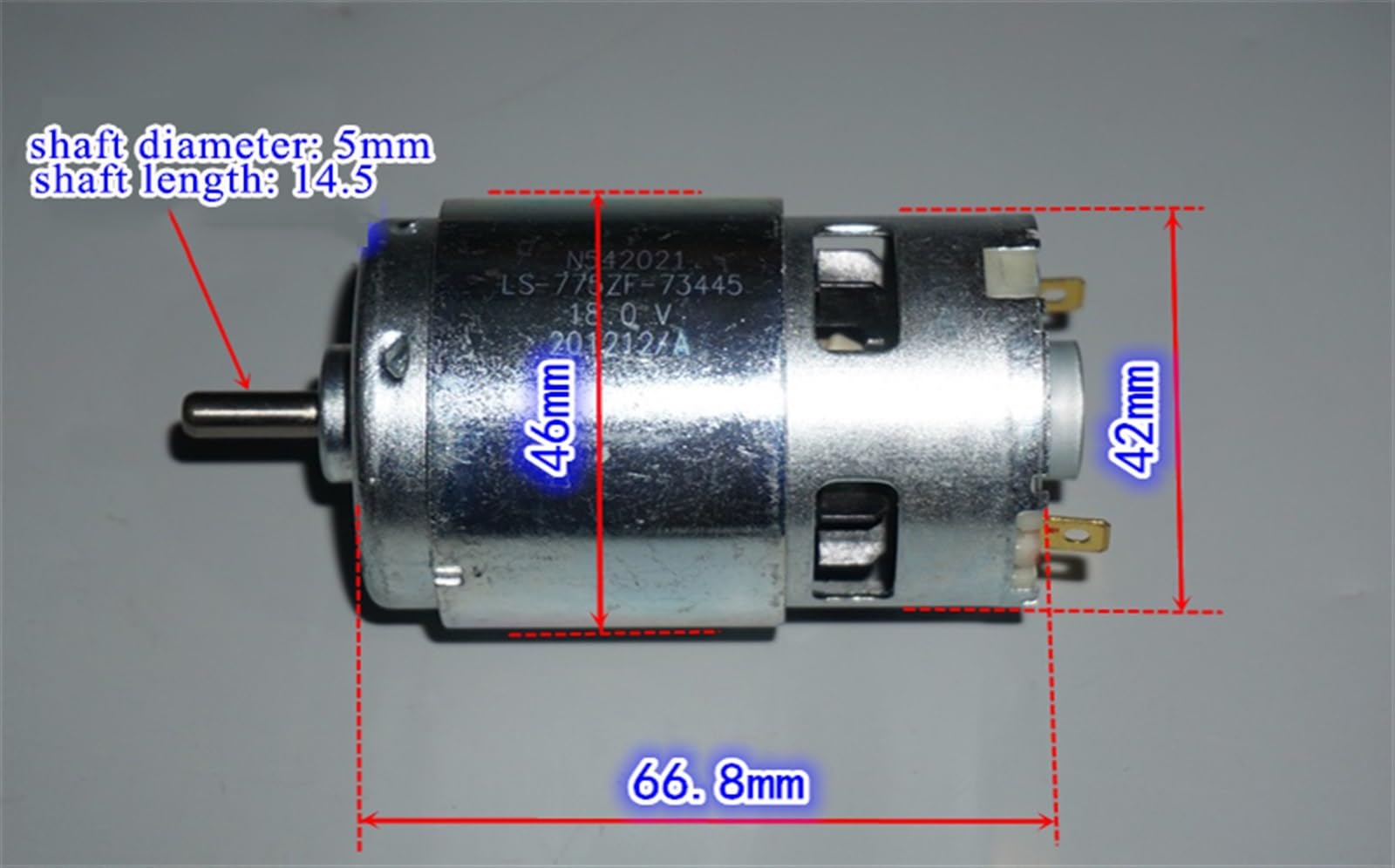 775 Silnik LS-775ZF DC 12 V 18 V 17000 obr./min, duża moc elektryczna, 1 szt