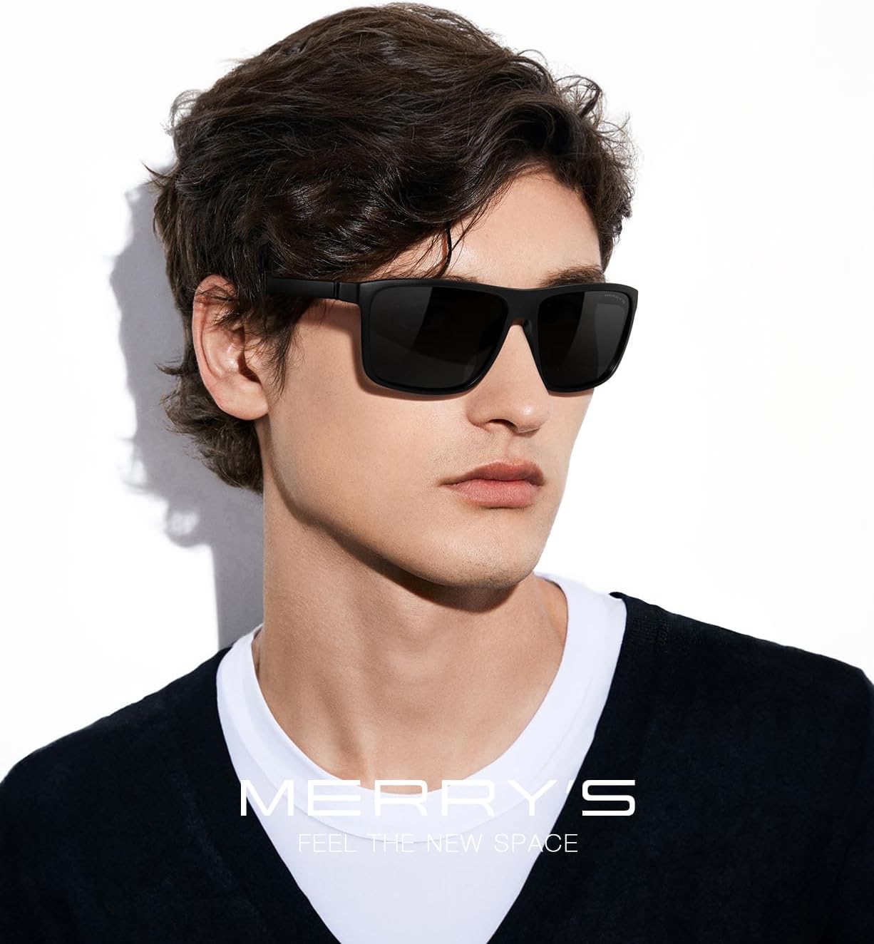 MERRY'S Rectangular Polarized Sports Sunglasses for Men Women Cycling Driving Fishing UV400 Protection S8225 - Image 2