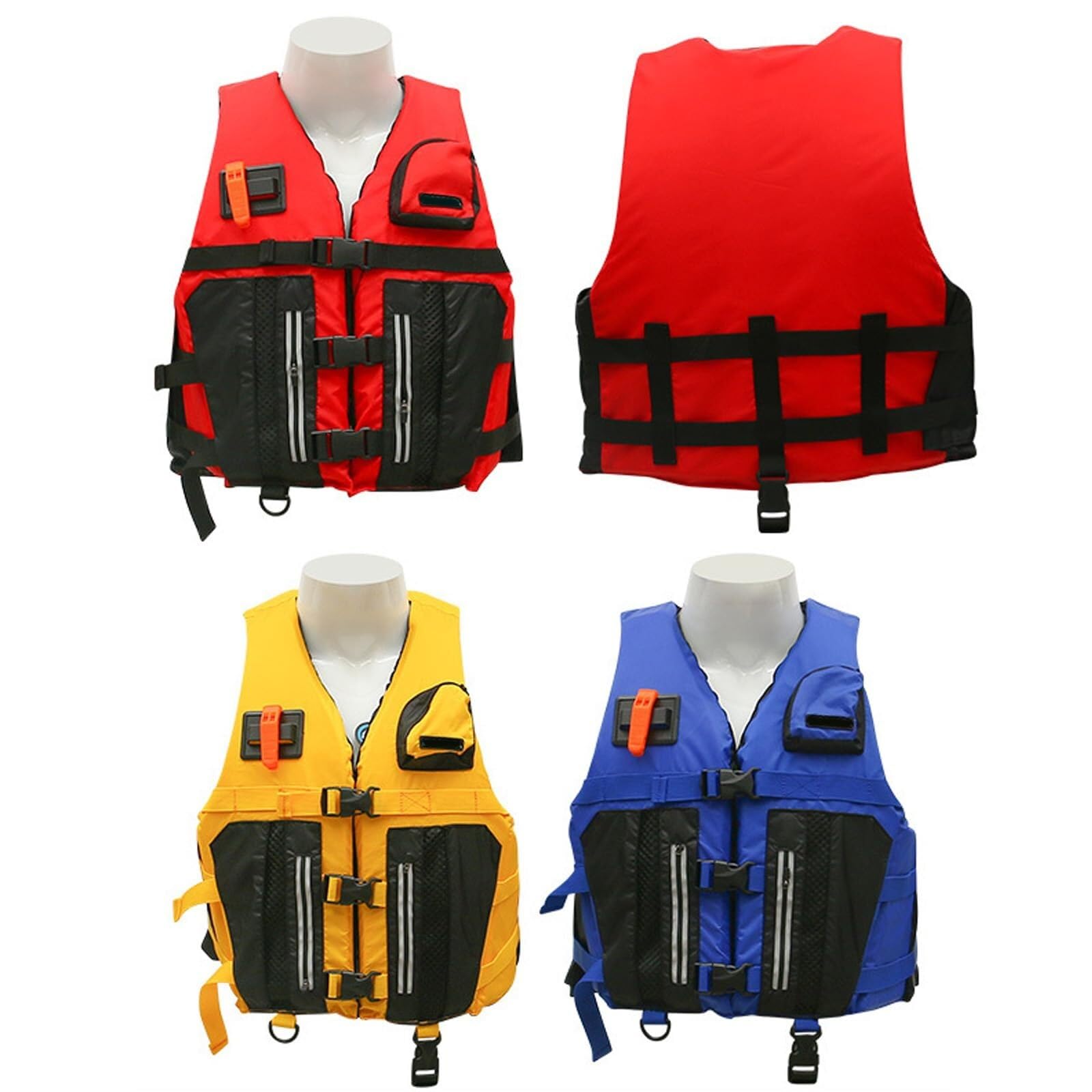 Unisex Hohe Auftriebskraft Tragbar Schwimnweste Reißverschlusstasche Verstellbarer Sicherheitsgurt für Kajak Bootfahren Surfen Wassersport Sicherheit