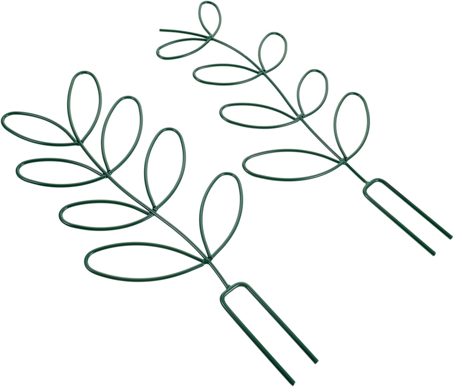 Balacoo 2pcs Iron Garden Trellis Indoor Plant Gardening Tool Trellis for Potted Plants Garden Trellis for Climbing Plants Outdoor Supporting Racks Small Plant Pot Trellis Fixed Rod Metal, Green