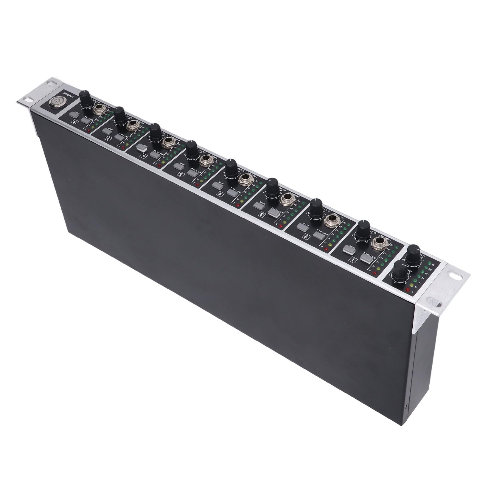 8-Kanal-Kopfhörer-Splitter, 35 W, Kopfhörer-Leistungsverstärker, Professioneller Kopfhörer-Verteiler für Studio und Bühne (EU-Stecker)