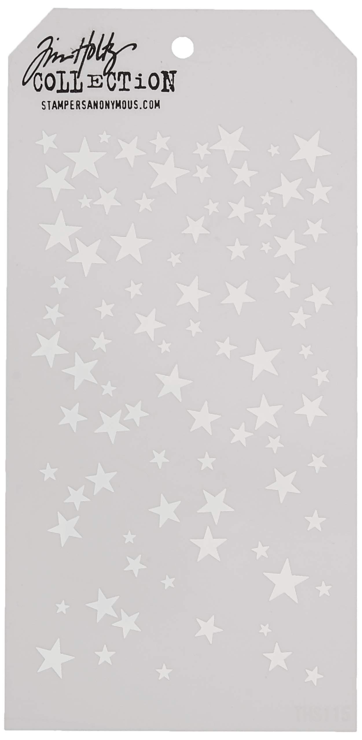 Stampers Anonymous Opaque Art Gone Wild Falling Stars, Layered Stencil, Medium