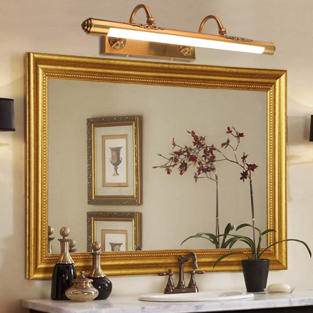 Spiegel Scheinwerfer Einfaches Wasserdicht Verfassungs-Spiegel Kosmetiktisch Badezimmer Modernes Acryl-Spiegel-Kabinett-Licht Einfache Wandleuchten/60Cm-11W