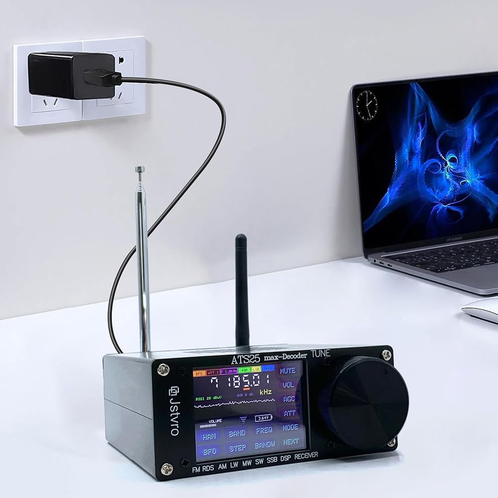 SI4732 ATS-25 Max-Decoder FM RDS AM LW MW SW SSB DSP Receiver V4.16 CW RTTY WiFi Li-Po 3000mAh