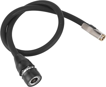 Tire Inflator Hose Replacement,Air Hose For Tire Inflator,Quick Disconnect Tire Inflator Hose,Inflatable Tools Quick Disconnect Inflator Hose Female Connector Clamp Chuck High Temp Universal