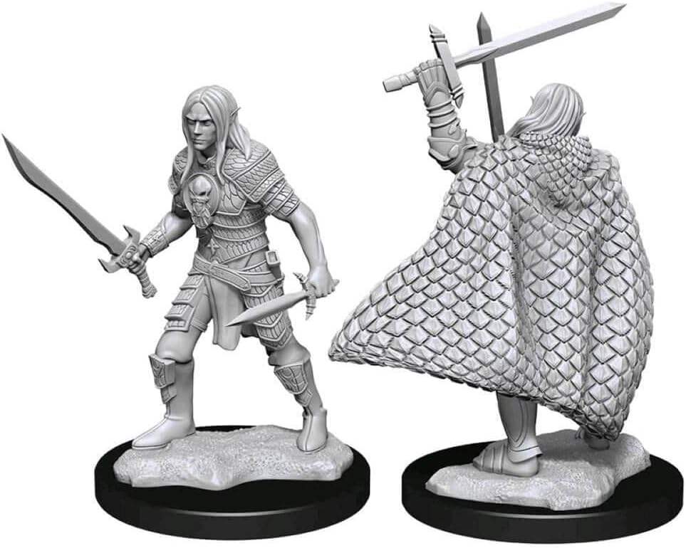 WizKidsDungeons & Dragons Pathfinder Battles Deep Cuts Unpainted Miniatures - Elf Fighter Male (6 Units)