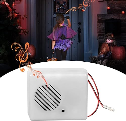 OILK Sensor de sonido de Halloween, altavoz de grito de terror, accesorios activados por voz, sensor de altavoz de sonido aterrador para decoración