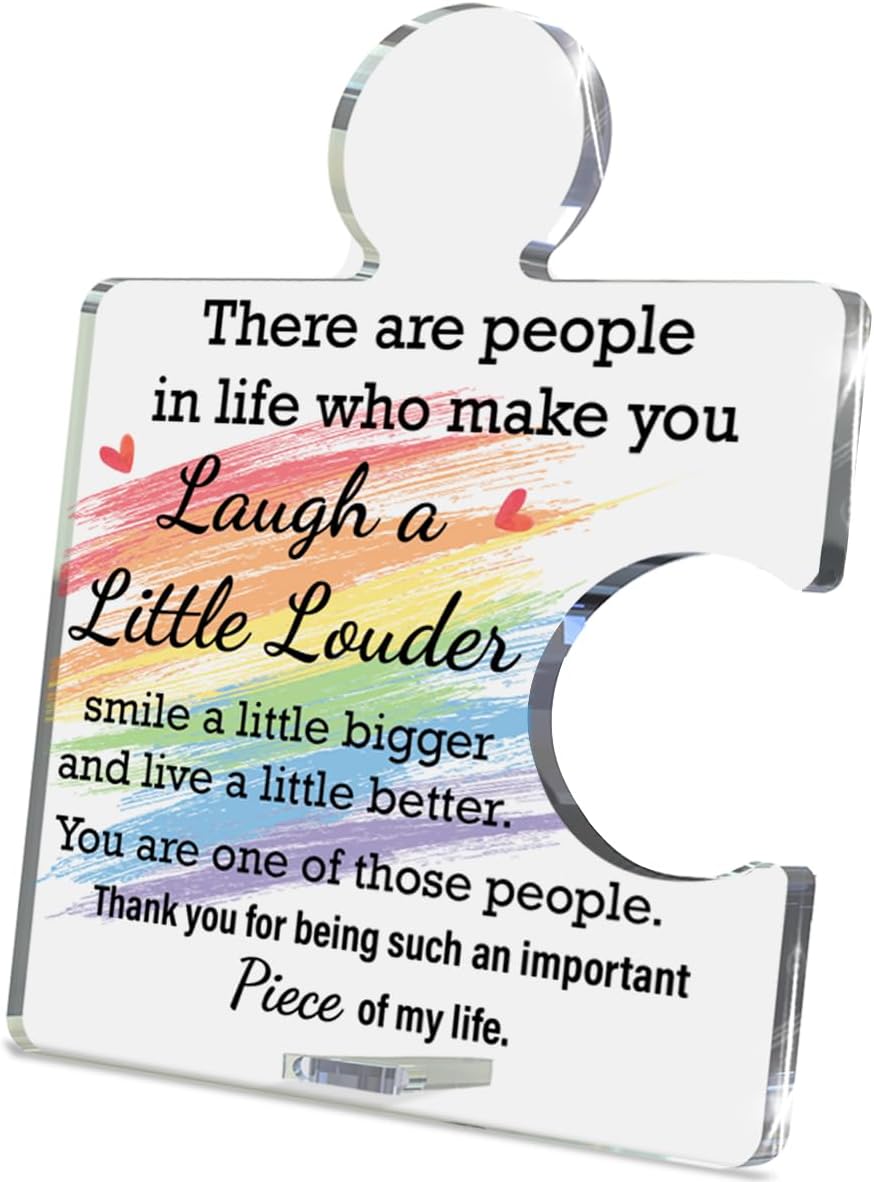 Co Worker Gifts Coworkers Appreciation Gift Thank You Gifts for Coworkers Friends Colleagues Co Workers Friendship Acrylic Puzzle Piece Plaque Sign Office Desk Decor