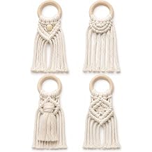 Boho Macrame Napkin Rings, Set of 12